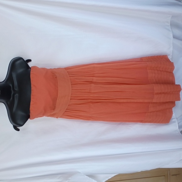 NWT J. Crew Juliet Dress, Dark Orange in Silk Chiffon - Picture 1 of 8